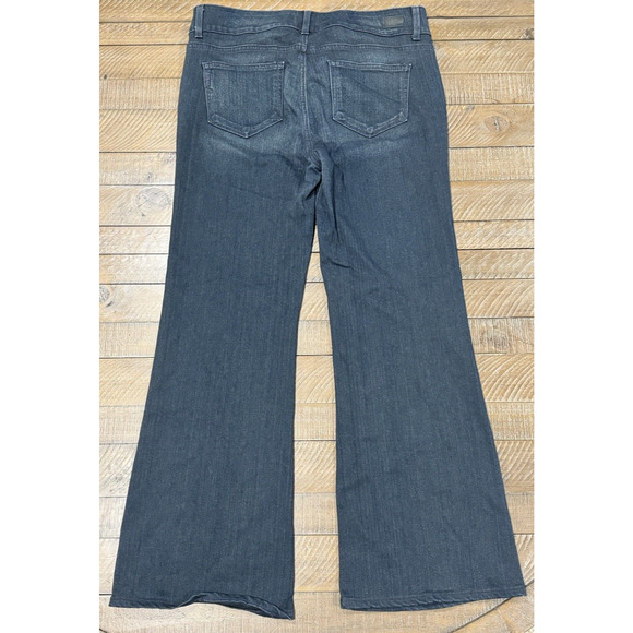 Paige Hidden Hills Boot Dark Wash and Stitch Blue Jeans Sz 33 Petite Inseam 29" - Picture 6 of 14